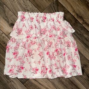 Floral Tiered Ruffle Skirt